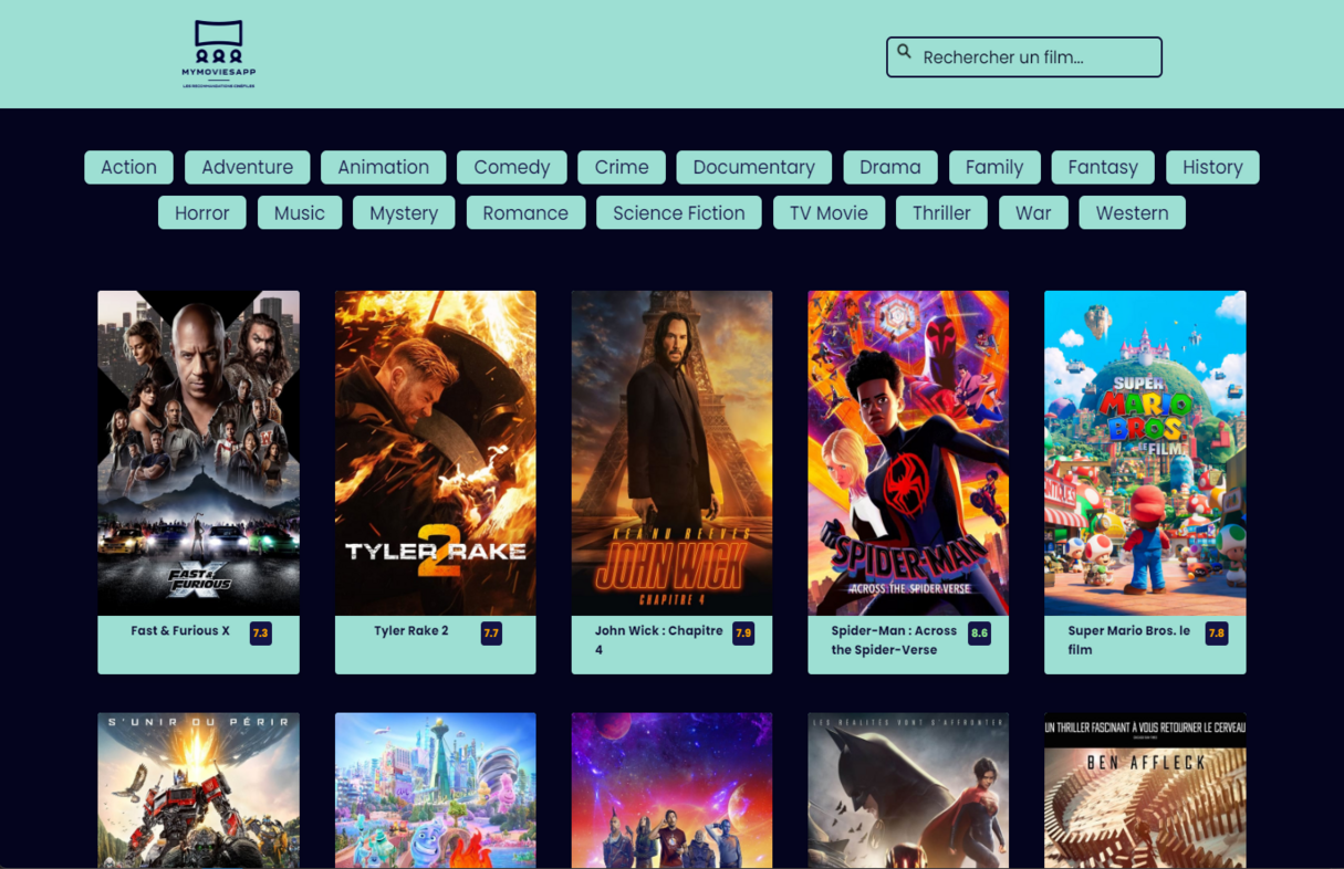 represente mon projet: My Movie App