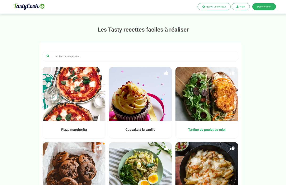 represente mon projet: TastyCook
